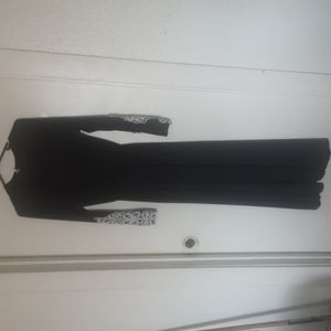 Crochet Detail Stretch Slinky Maxi Dress Sz L